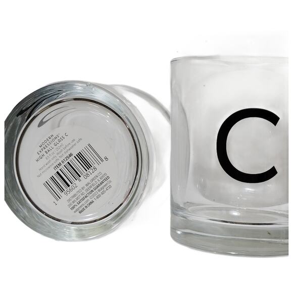 2 Modern Expressions High Ball Glasses – Monogram “C”, 8.5 fl. oz. Each - Picture 3 of 4